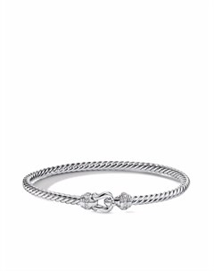 Браслет Cable Buckle из белого золота с бриллиантами David yurman