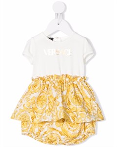 Платье футболка с узором Versace kids