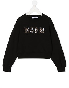 Толстовка с круглым вырезом и логотипом Msgm kids