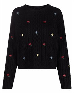 Джемпер фактурной вязки с вышивкой Red valentino