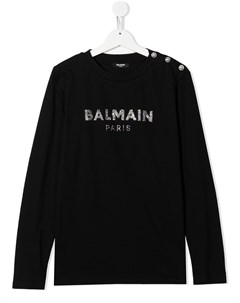 Футболка с кристаллами Balmain kids