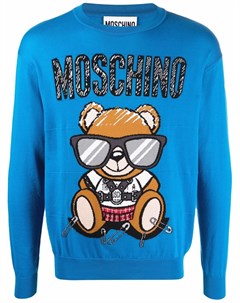 Джемпер Teddy Bear вязки интарсия Moschino