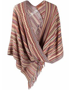 Шерстяное пончо с узором зигзаг M missoni