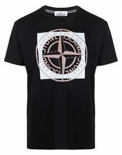 Футболка с декором Compass Stone island