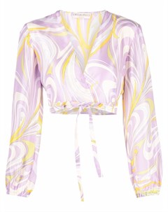 Укороченный топ с принтом Onde Emilio pucci