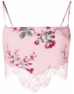 Укороченный топ с цветочным принтом Blumarine