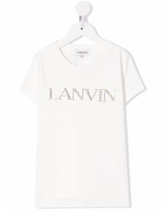 Футболка с логотипом и заклепками Lanvin enfant