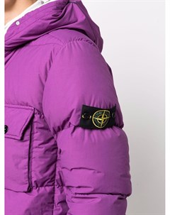 Пуховик с нашивкой Compass Stone island