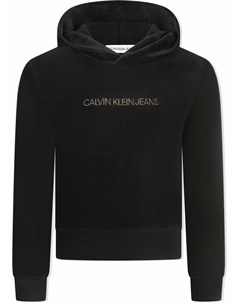 Худи с вышитым логотипом Calvin klein jeans