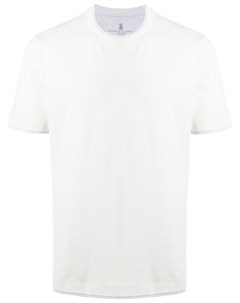 Поплиновая футболка с короткими рукавами Brunello cucinelli