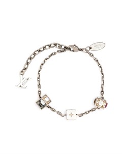 Pre-owned Louis Vuitton Silver Tone Gamble Crystal Bracelet