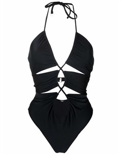 Купальник с вырезом халтер Noire swimwear