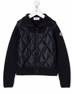 Стеганая куртка с нашивкой логотипом Moncler enfant