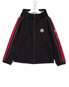 Куртка с капюшоном и нашивкой логотипом Moncler enfant