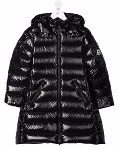 Пуховик с нашивкой логотипом Moncler enfant