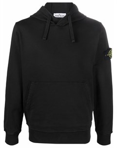 Худи с нашивкой логотипом Stone island