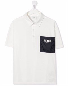 Рубашка поло с логотипом Fendi kids