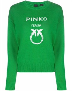 Шерстяной джемпер с логотипом Pinko