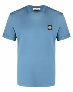 Футболка с нашивкой логотипом Stone island