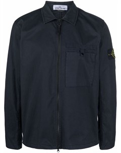 Куртка на молнии с нашивкой логотипом Stone island