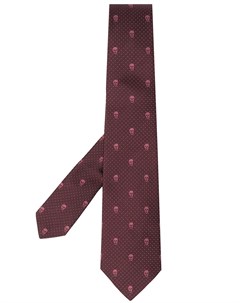 Шелковый галстук с вышивкой Skull Alexander mcqueen