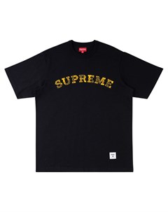 Футболка с аппликацией в клетку Supreme