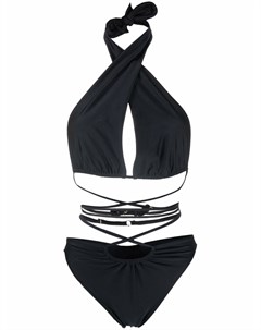 Купальник с вырезом халтер Noire swimwear