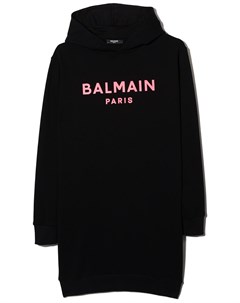 Платье толстовка с логотипом Balmain kids