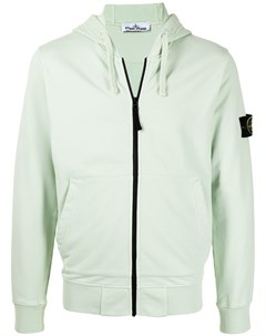 Худи на молнии с нашивкой логотипом Stone island