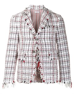 Твидовый пиджак в клетку Thom browne