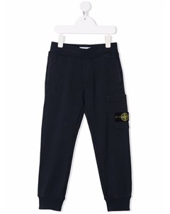 Брюки с нашивкой логотипом Stone island junior