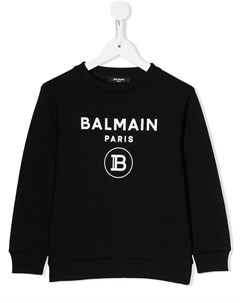 Толстовка с круглым вырезом и логотипом Balmain kids