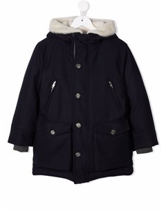 Пуховик с капюшоном Brunello cucinelli kids