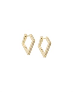 Серьги Huggies из желтого золота с бриллиантами Lizzie mandler fine jewelry