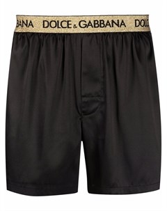 Шелковые боксеры с логотипом Dolce&gabbana