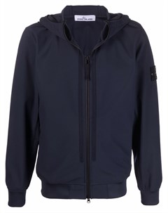 Куртка с капюшоном и нашивкой логотипом Stone island