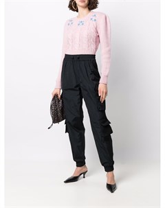 Спортивные брюки со вставкой из тюля пуэн деспри Red valentino