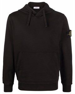 Худи с нашивкой логотипом Stone island