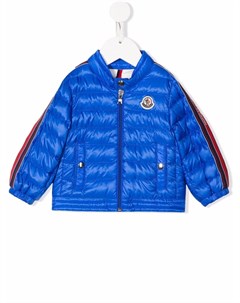 Пуховик с нашивкой логотипом Moncler enfant