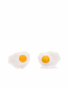 Серьги клипсы Fried Egg Moschino