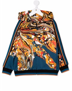 Худи из джерси с принтом Marbled Dolce & gabbana kids