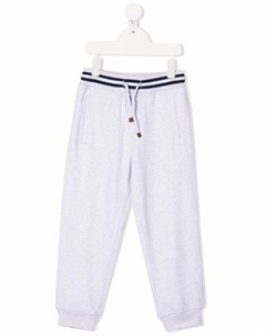 Брюки с отделкой в полоску Brunello cucinelli kids