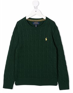 Джемпер фактурной вязки с логотипом Ralph lauren kids