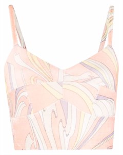 Укороченный топ с принтом Vortici Emilio pucci