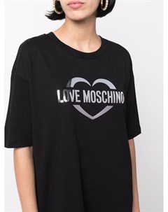 Платье футболка с логотипом Love moschino