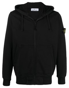 Худи на молнии с нашивкой логотипом Stone island