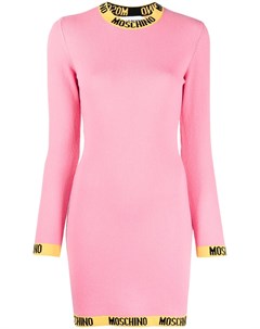 Трикотажное платье с логотипом Moschino