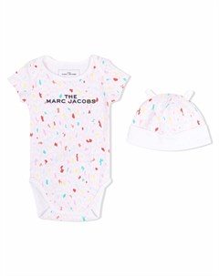 Комплект из боди и шапки с принтом The marc jacobs kids