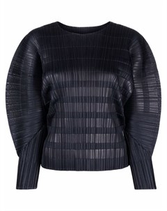 Плиссированный топ Wafers в полоску Pleats please issey miyake