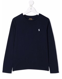 Футболка с длинными рукавами и вышитым логотипом Ralph lauren kids